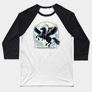 Moonlit Pegasus Valkyrie Baseball T-Shirt